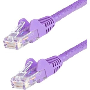 10m Purple Cat6 Ethernet Patch Cable with Snagless RJ45 Connectors