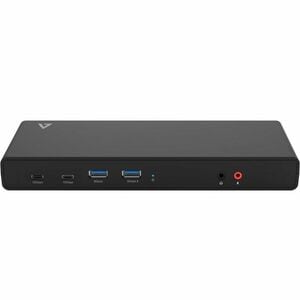 Station d'accueil V7 UCDDS2 USB Type C pour Notebook - Capacité de chargement - 130 W - Noir - 2 Écrans supportées - 4K, 5