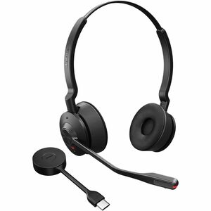 Jabra Engage 55 SE Wired/Wireless Over-the-head, On-ear Stereo Headset - Binaural - Supra-aural - 14935.2 cm - DECT - 40 H