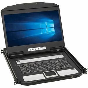 Tripp Lite series B021-SWHD-K LCD Rack Console KVM Switch - Metal, Plastic - Black - 1 Computer(s) - 47 cm (18.5") LCD - F