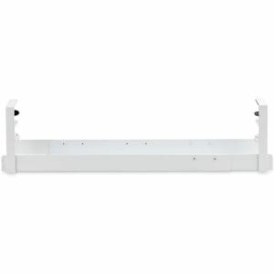 StarTech.com Under Desk Cable Management Tray, Length Adjustable, Clamp-On Installation, No Drilling Required, White - Len