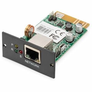 Digitus USV-Management-Adapter - Plug-in-Modul - 1 x Netzwerk (RJ-45) Anschluss/Anschlüsse - Seriell - Schwarz