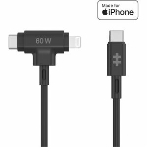 Hyper HyperJuice HJ4010BKGL 1.52 m Lightning/USB-C Data Transfer Cable - Cable for Notebook, Tablet, Phone, MacBook Air, H
