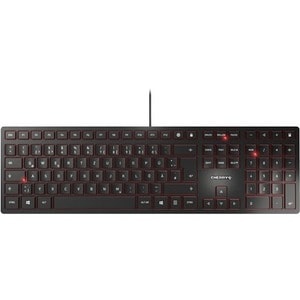 CHERRY KC 6000 SLIM Rugoso Teclado - Cabo Conectividade - USB tipo A Interface - Bélgica - AZERTY Layout - Preto - PC