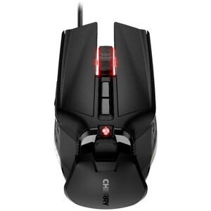 CHERRY MC 9620 Rato para jogos - USB tipo A - Ótico - 9 Taste(n) - Preto - 1 - Cabo - 12000 dpi - Roda de deslocação - Sim