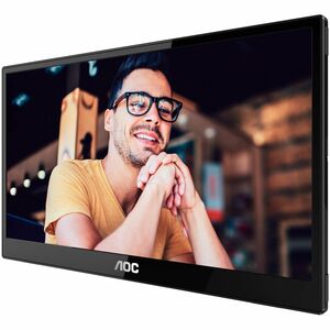 AOC 16T3EA 16" Class Full HD LED Monitor - 16:9 - Black, Grey - 39.6 cm (15.6") Viewable - In-plane Switching (IPS) Techno