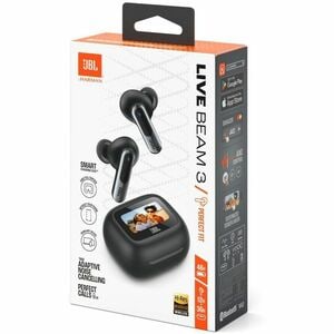 JBL Live Beam 3 True Wireless Earbud Stereo Earset - Black - Binaural - Bluetooth - 16 Ohm - 20 Hz to 40 kHz - Noise Cance