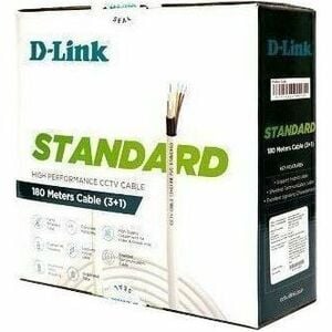 D-Link 180 m (7086.61") Coaxial Control Cable - Cable for Surveillance Camera - Shielding - Black, Natural