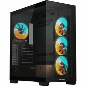 Gigabyte C500 PANORAMIC STEALTH Gaming Computer Case - Mini ITX, Micro ATX, ATX Motherboard Supported - Mid-tower - Temper