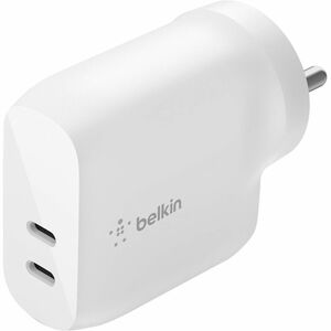 Belkin 40W (20W + 20W) Dual Port USB-C (Type C) Wall Charger / Adapter, Fast Charging for iPhone 15, 14, 13, 12, iPad & ot