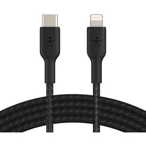 Belkin MFi Certified Braided Lightning to USB-C Charge and Sync Cable, 3.3 Feet / 1 Meters, Black