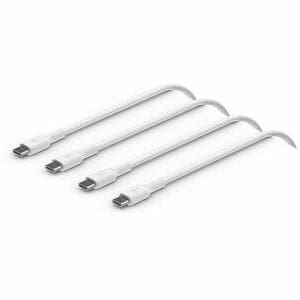 Belkin USB-C to USB-C Braided 6.6 Feet (2 Meter) Fast charging Type C Cable, for iPhone 15 Series and other USB-C Devices,