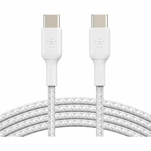 Belkin USB-C to USB-C Braided 6.6 Feet (2 Meter) Fast charging Type C Cable, for iPhone 15 Series and other USB-C Devices,