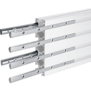 B-Tech System X Mounting Extension for Menu Board, Video Wall, Digital Signage Display, Mounting Rail, Wall Mount - Silver
