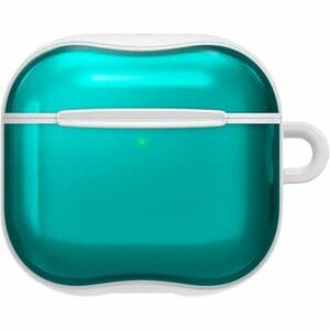 Spigen Classic C1 Charging Case Apple AirPods 4 - Bondi Blue - Polycarbonate Body - Carabiner Clip - 50.3 mm Height x 63 m