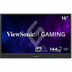 ViewSonic VX1654 16 Inch 1080p Portable IPS Gaming Monitor with 144Hz, AMD FreeSync, 2 Way Powered 60W USB C, Mini HDMI, and Built-in Stand with Protective Cover - 15.6" Viewable - In-plane Switching (IPS) Technology - LED Backlight - 1920 x 1080 - 16.7 Million Colors - FreeSync - 250 Nit - 5 ms - Speakers