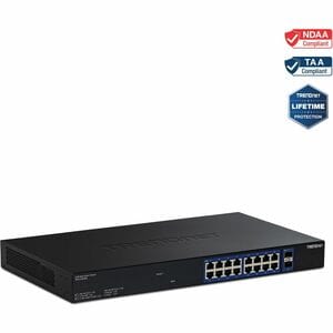 Commutateur Ethernet TRENDnet TEG-3182WS 16 Ports Gérable - Gigabit Ethernet, 2.5 Gigabit Ethernet, 10 Gigabit Ethernet - 
