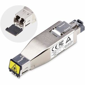 StarTech.com Gigabit Glasfaser Medienkonverter Dongle, Kompaktes LWL Kupfer Umsetzer SM/MM, Glasfaser auf Ethernet RJ45, P