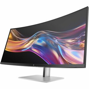 HP 738pu 38" Class WQHD+ Curved Screen LED Monitor - 21:9 - 95.3 cm (37.5") Viewable - In-plane Switching (IPS) Black Tech
