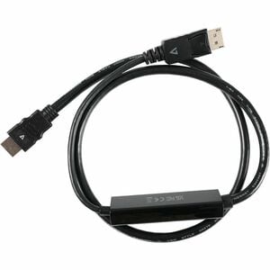 V7 V7DP14HDMI21-1M-BLK 1.01 m DisplayPort/HDMI Cabo A/V - Cable for Dispositivo áudio/vídeo, Computador, Monitor, Projetor