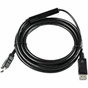 V7 V7DP14HDMI21-3M-BLK 3.05 m DisplayPort/HDMI Cabo A/V - Cable for Dispositivo áudio/vídeo, Computador, Monitor, Projetor