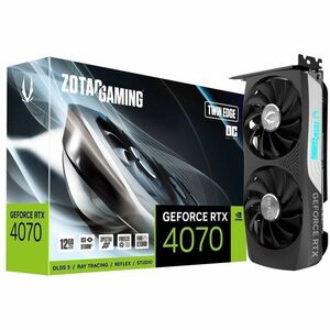 Zotac NVIDIA GeForce RTX 4070 Grafikkarte - 12 GB GDDR6 - 7680 x 4320 - 2,49 GHz Boost-Taktfrequenz - 192 Bit Busbreite - 