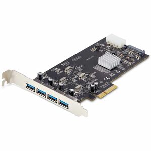 StarTech.com P5Q4A-USB-CARD. Hostschnittstelle: PCIe, Output interface: USB 3.2 Gen 1 (3.1 Gen 1), Expansion card form fac
