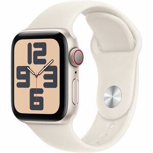Watch SE (2nd Gen) GPS + Cellular 40mm Starlight Aluminium Case with Starlight Sport Band - S/M