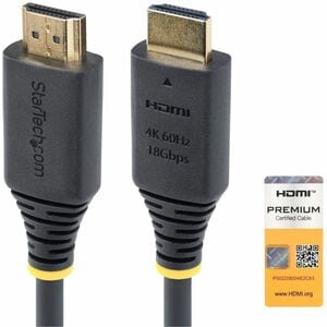 StarTech.com 50 cm HDMI A/V Cable - 1 - Cable for Audio/Video Device, TV, Workstation - First End: 1 x HDMI 2.0 Digital Au