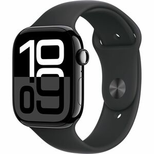 Apple Watch Series 10 Smart Watch - 46 mm Case Height - 39 mm Case Width - Jet Noir Case Color - Noir Band Color - Alumini