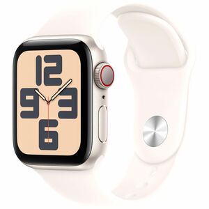 Apple Watch SE Smart Watch - 40 mm Case Height - 34 mm Case Width - Starlight Case Color - Starlight Band Color - Aluminiu