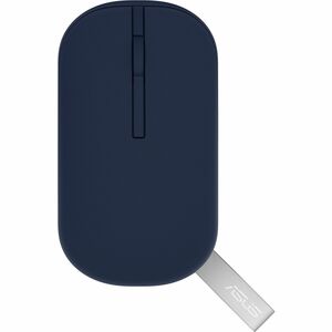 Asus Marshmallow MD100-QB-SB Mouse - Bluetooth/Radio Frequency - USB - Optical - Quiet Blue - Wireless - 10 m (393.70") - 