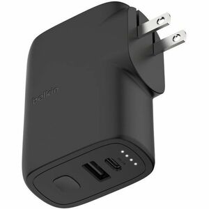 Belkin BoostCharge Hybrid Wall Charger 25W + Power Bank 5K, 2-in-1 Portable Charger, Portable Battery Charger w/USB-C Port