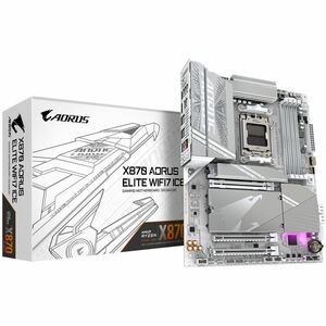 Aorus Ultra Durable X870 AORUS ELITE WIFI7 ICE Gaming Desktop Motherboard - AMD X870 Chipset - Socket AM5 - ATX - Ryzen 5,