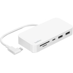 Belkin Connect USB-C® 6-in-1 Multiport Hub with Mount- White