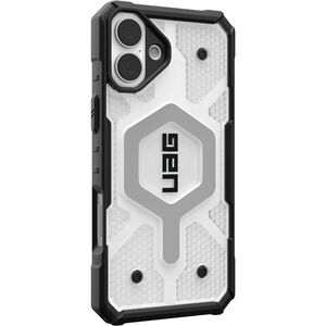 Urban Armor Gear Pathfinder Clear Case for Apple iPhone 16 Plus Smartphone - Hex pattern - Ice/Silver - Impact Resistant, 