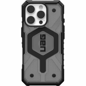 Urban Armor Gear Pathfinder Clear Case for Apple iPhone 16 Pro Smartphone - Hex Pattern - Black, Ash - Shock Absorbing, Dr