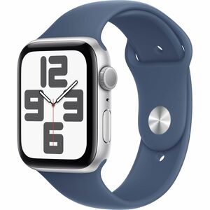 Apple Watch SE Smartwatch - Rechteckig Case Shape - 44 mm Case Height - 38 mm Case Width - Silber Case Color - Denim Band 