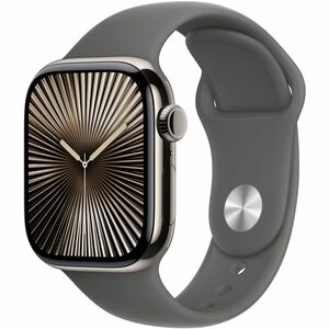Apple Watch Series 10 Smartwatch - 42 mm Case Height - 36 mm Case Width - Natürlich Case Color - Grau Band Color - Titan C