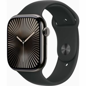 Apple Watch Series 10 Smartwatch - 46 mm Case Height - 36 mm Case Width - Schiefer Case Color - Schwarz Band Color - Titan
