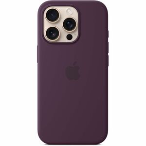 Apple Hülle für Apple iPhone 16 Pro Smartphone - Pflaume - Seidig, Softtouch, Glatt - Kratzfest, Sturzsicher - Silikon, Mi