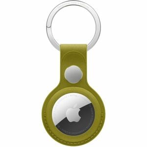 Apple AirTag Bestandsverfolgung-Etikettenschieber - Micro-Twill, Edelstahl - Gelb-Grün - Schlüsselring, Durable