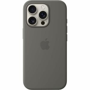 Apple Hülle für Apple iPhone 16 Pro Smartphone - Grau - Seidig, Softtouch - Kratzfest, Sturzsicher - Silikon, MicroFiber - Kann drahtlos geladen werden