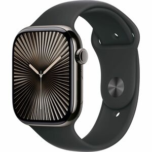 Apple Watch Series 10 Smartwatch - 46 mm Case Height - 36 mm Case Width - Schiefer Case Color - Schwarz Band Color - Titan