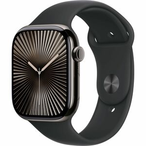 Apple Watch Series 10 Smartwatch - 42 mm Case Height - 36 mm Case Width - Schiefer Case Color - Schwarz Band Color - Titan