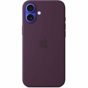 Apple Case for Apple iPhone 16 Plus Smartphone - Plum - Silky, Soft-touch - Scratch Resistant, Drop Resistant - Silicone, MicroFiber - Wireless Charging Compatible