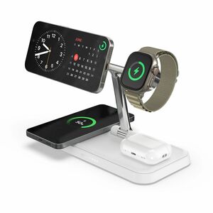 Targus HyperJuice HJ3004WHGL Induktionsladegerät - Weiß - für Qi2-fähiges Gerät, iPhone, AirPod, Smartwatch, Android-Gerät