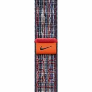 Apple Adjustable Smartwatch Band - 1 - One Size - Hook & Loop Attachment - Blue, Red - Woven Nylon, Nylon Weave