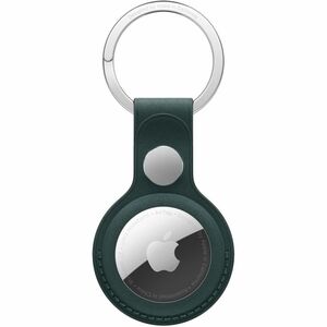 Apple AirTag Asset Tracking Tag Holder - Micro Twill, Stainless Steel - Dark Green - Key Ring