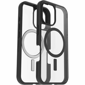 OtterBox React Case for Apple iPhone 16 Smartphone - Black Crystal (Clear/Black) - 1 - Drop Resistant, Scrape Resistant - 